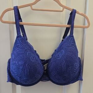 Elegant Lace Blue Bra